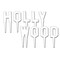 Party Central Club Pack of 12 White HOLLYWOOD Food or Drink Decoration Party Picks 2"